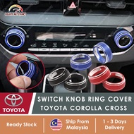 TOYOTA COROLLA CROSS 2023 2022 Aluminum Ring Aircond Knob Button Cover Interior Deco Decoration Car Accessories Bodykit