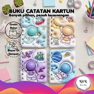 Hardcover Notebook Aesthetic Spiral Notebook Astronaut Character Notebook Cute Aesthetic Notebook