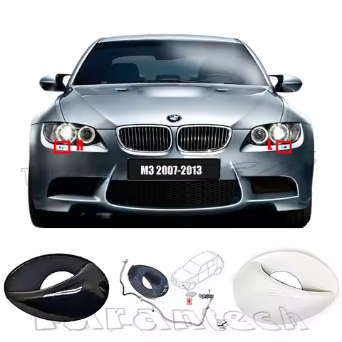 Headlight Washer Cover for 07-13 BMW M series M3 E90 4door E92 2door Coupe E93 Convertible Cleaning 