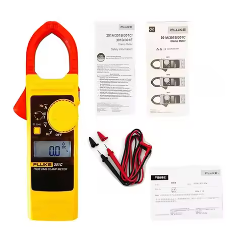 Fluke 301 Series FLUKE 301A 301A+ 301B 301C 301D Clamp Meter Portable 10mm Jaw AC Current AC/DC Volt