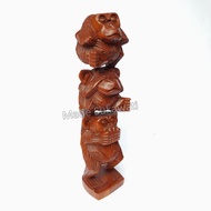 Monkey statue craft 3 Jejer 3 wooden carving decorations