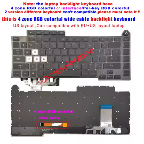 US Backlit Keyboard For ASUS ASUS ROG G513 G15 G513IH G513Q G513QC G513QE G513QM G513QY G513R G513RC