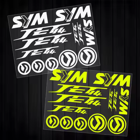 Kit for Sym JET 14 125 EVO JET14 50 Motorcycle Accessories Sticker Logo Emblem Vinyl Reflective Deco