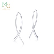 Christmas Gift Zhousheng Let's Play Pt950 Platinum Earrings Play Earrings Earrings 89174E