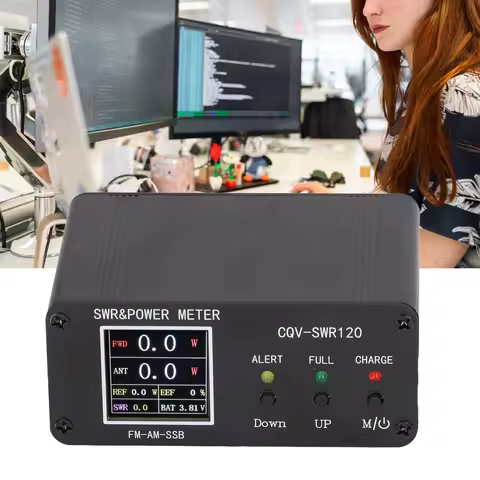 SWR Frequency Meter SWR Power Meter 120W Digital Display Standing Meter Frequency Tester for FM AM S