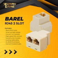 Barrel RJ45 2Slot Lan Cable Connector - RJ45 Lan Connection