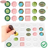 XUESHAN Silicone Wax Seal Mat, 279*206*7mm Silicone Wax Seal Mold, Wax Seal Kit  30-Cavity Wax Seal 