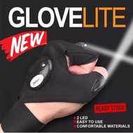 GLOVE LITE Sarung Tangan LED Outdoor Tochlight Terang LED Glove hand free finger pancing fishing