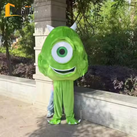 Adult Size Monster University Mike Wazowski Mascot Costume Fancy Dress Birthday Party Surprise Cloth