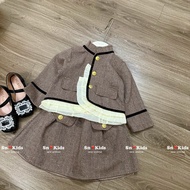 Set dạ bèo viền đen sn kids cho bé gái