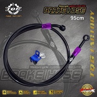 Brake hose Fitting 0-28 degrees 95cm front brake hose Imported carbon fiber gray