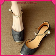 elle heels Chinese high heels Kasut wanita gaya kebangsaan Cina musim panas dengan skirt, sandal Bao