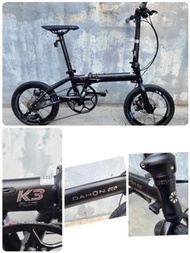 R's Bike 單車手作 K3 PLUS 黑色 特別版 16吋 中空餅 KAA693 車頭柱伸縮內摺版