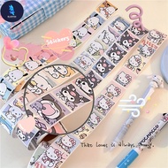 BF 200pcs/roll Sanrio Sealing Sticker Tapes Cute Kuromi Cinnamon Self-adhesive Label Stickers Journa