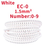 【sought-after】 500pcs Ec-0/1/2/3 Cable Wire Marker 0 To 9 For Cable Size 1.5/2.5/4.0/6.0 Sqmm Colore