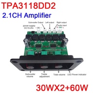 TPA3118DD2 Subwoofer Amplifier Board 2.1CH 30Wx2+60W HiFi Digital Audio POWER Amplifier volume With panel