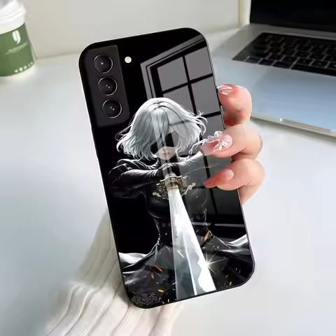 N-NieR A-Automata 2B Phone Case For Samsung A56 A36 A26 A16 A15 A25 A35 A55 A14 A34 A24 A54 Glass Ca