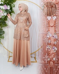 Gamis Dress Adinda  Mewah Kekinian - Gamis Pesta Pernikanan Model Stlyle Modis - Gamis Kondangan Sim