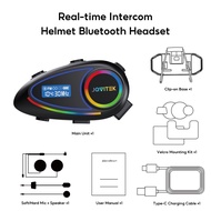 JQVITEKT L10 Motorcycle Bluetooth Headset Helmet Intercom 6-Riders Intercom Simultaneously