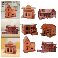 [chulisia] 3D Puzzle Architecture Easy to Assemble Wooden House Model Kits Home Buildings 3D Puzzle 