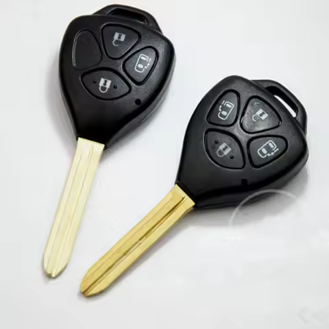 20pcs 3/4 Buttons Car Remote Key Shell Fob for Toyota Camry Corolla sienta Alphard Toy43 Uncut Blade