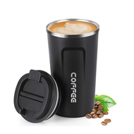 Thermos Coffe Cup Stainlees Steel 510ml Logo Tulisan Tahan Panas Dan Dingin / termos kopi