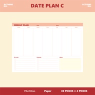 จัดส่งรวดเร็ว สมุดโน้ตรายสัปดาห์ B5 แพลนเนอร์ 30แผ่น สมุด to do list แพลนเนอร์ weekly planner สําหรั