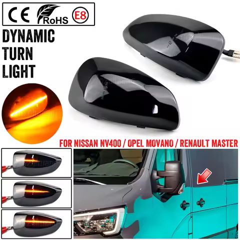 Fit For Renault Master III 3 EV FV HV JV UV 2010 2011 2012 2013 2014 - 2023 Dynamic LED Side Mirror 