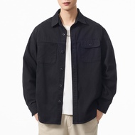 Long-Sleeved Shirt Men Japanese Style High-End Spring Autumn Overalls Jacket Men Casual Shirt Spring