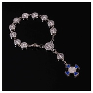 Christian metal Benedict Catholic rosary bracelet rosary, St. Benedict icon rosary bracelet. Mercy J
