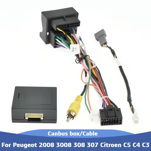 16 Pin to Wiring Harness CANBUS Decoder Box Car Quad Lock Cable Adapter For Peugeot 2008 3008 308 30