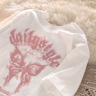 t shirt Butterfly korean style kaos oversize wanita kaos wanita lengan pendek baju atasan wanita ter