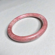 薔薇輝石 手鐲 全粉玉化 老礦原礦 內徑 57mm 玫瑰石 手環 桃花玉