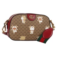 GUCCI Micro GG Supreme Doraemon 聯名手袋 PVC 米色 574886 正品 137235M