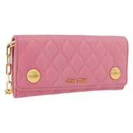Miu Miu 鏈條肩包 皮革 粉紅金配色 正品 YKZ1230A