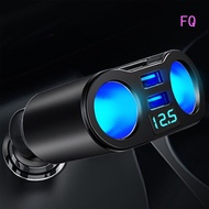 FQ LED Car Charger 12V/24V 4.8A Digital Display Dual USB Charger  Socket Adapter 360° Rotation Converter Adapter