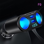 FQ LED Car Charger 12V/24V 4.8A Digital Display Dual USB Charger  Socket Adapter 360° Rotation Conve