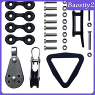 [Baosity2] Marine Boat Kayak Canoe Anchor Trolley System Pulley Pad Eyes Screw nuts