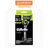 GilletteLabs with Exfoliating Bar Razor, 1 Handle, 2 Blade Refills, Stand
