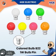 BULB| 1W LED BULB COLOUR B22 Pin Holder LAMPU RAYA