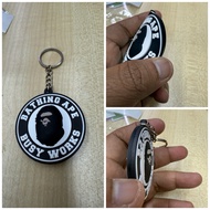 Bathing APE busy work keychain rubber flexibel key chain