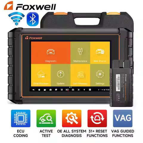 FOXWELL NT909 OBD2 Scanner Bluetooth Tool ECU Coding Diagnostic Tools Bidirectional Car All System 3