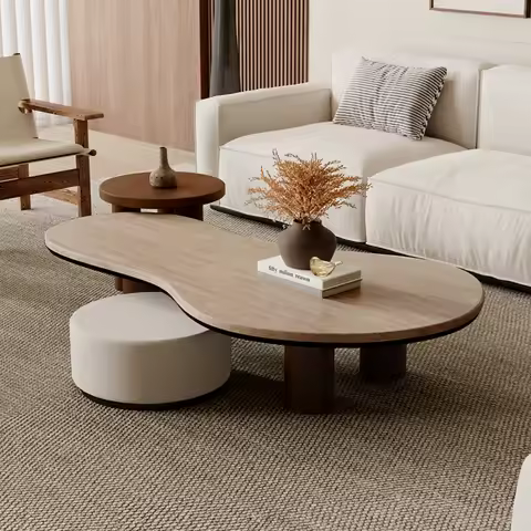 Design Unique Coffee Table Trendy Living Room Eclectic Minimalist Coffee Table Modern Wabi Sabi Tabl