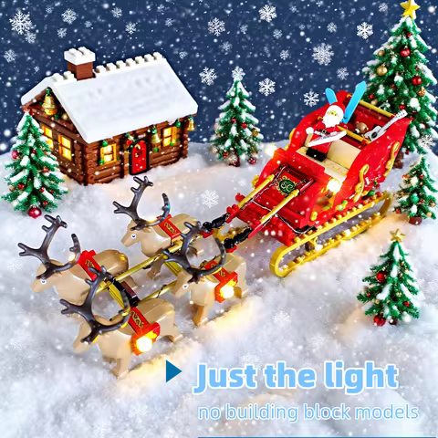 LED Decorative Lights (No Model) For LEGO 40499 Santa's Sleigh Christmas Lighting Gifts With Battery