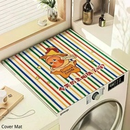 Cartoon Star Diatom Mud Washing Machine Cover Mat Multifunctional Sunscreen Absorbent Cover Cloth Be