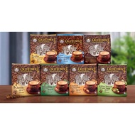 Oldtown white coffee (Classic, Hazelnut, extra rich, teh tarik, HK milk Tea, less sugar)