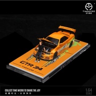 Time Micro Nissan Skyline GT-R (R34) ▶️Orange ▶️Red