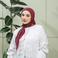 Nathelabel - Plain Paris Japan Shinny Hijab Square (Glossy Square Hijab Paris Japan)