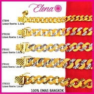 Elena Emas Bangkok Emas Sadur Gelang Tangan Dewasa/Budak (ETB99)(ETB100)(ETB101)(ETB102)(ETB103)