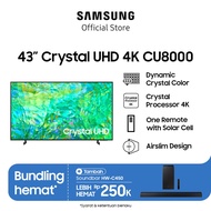 Samsung Smart TV 43 inch Crystal UHD CU8000 dengan Dynamic Crystal Color - UA43CU8000KXXD